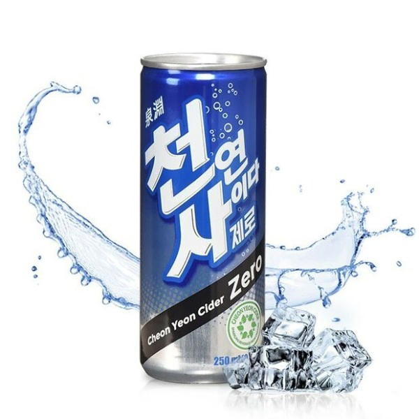 무료배송-천연사이다 제로 250ml 30캔 일화