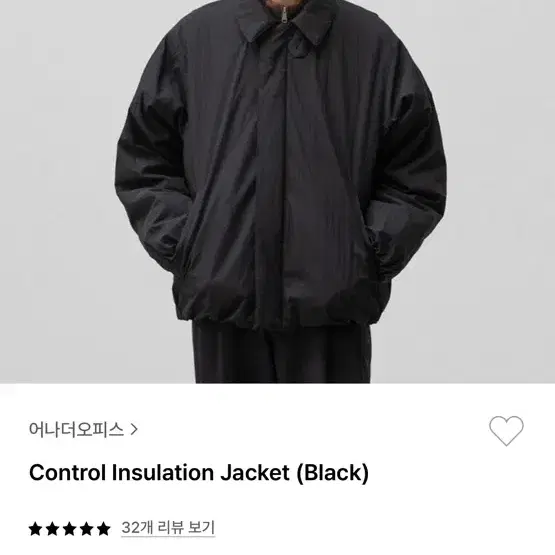 어나더오피스 insulation jacket ink-black 03