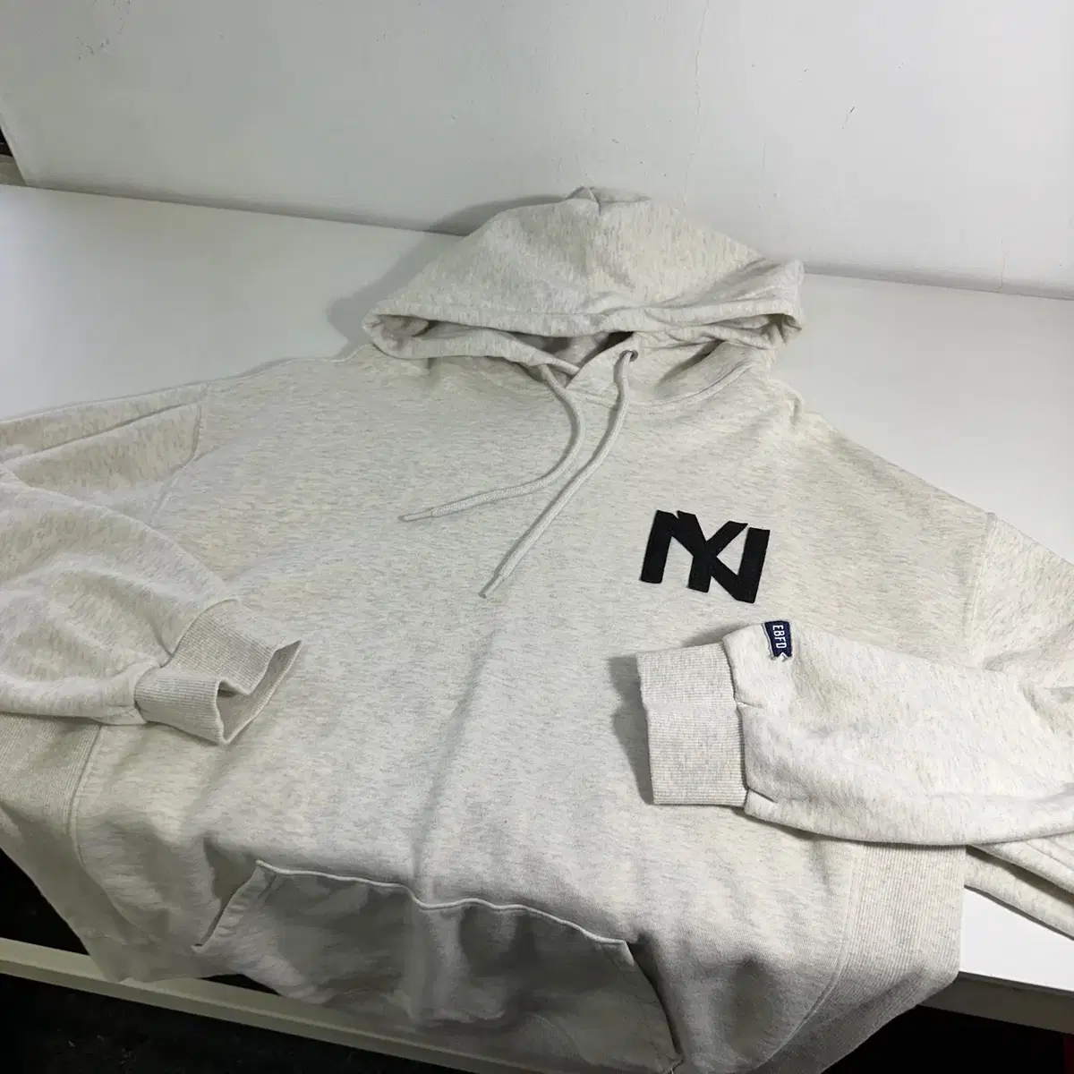 XL Ibbetsfield Melange Gray Overfit NY Hoodie