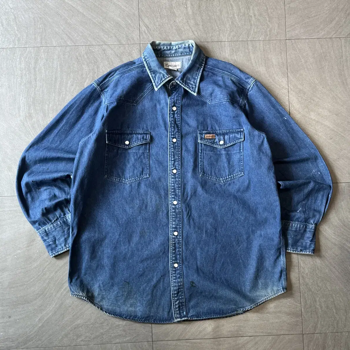 Calhart Genuine Western Original Denim Long Sleeve Shirt