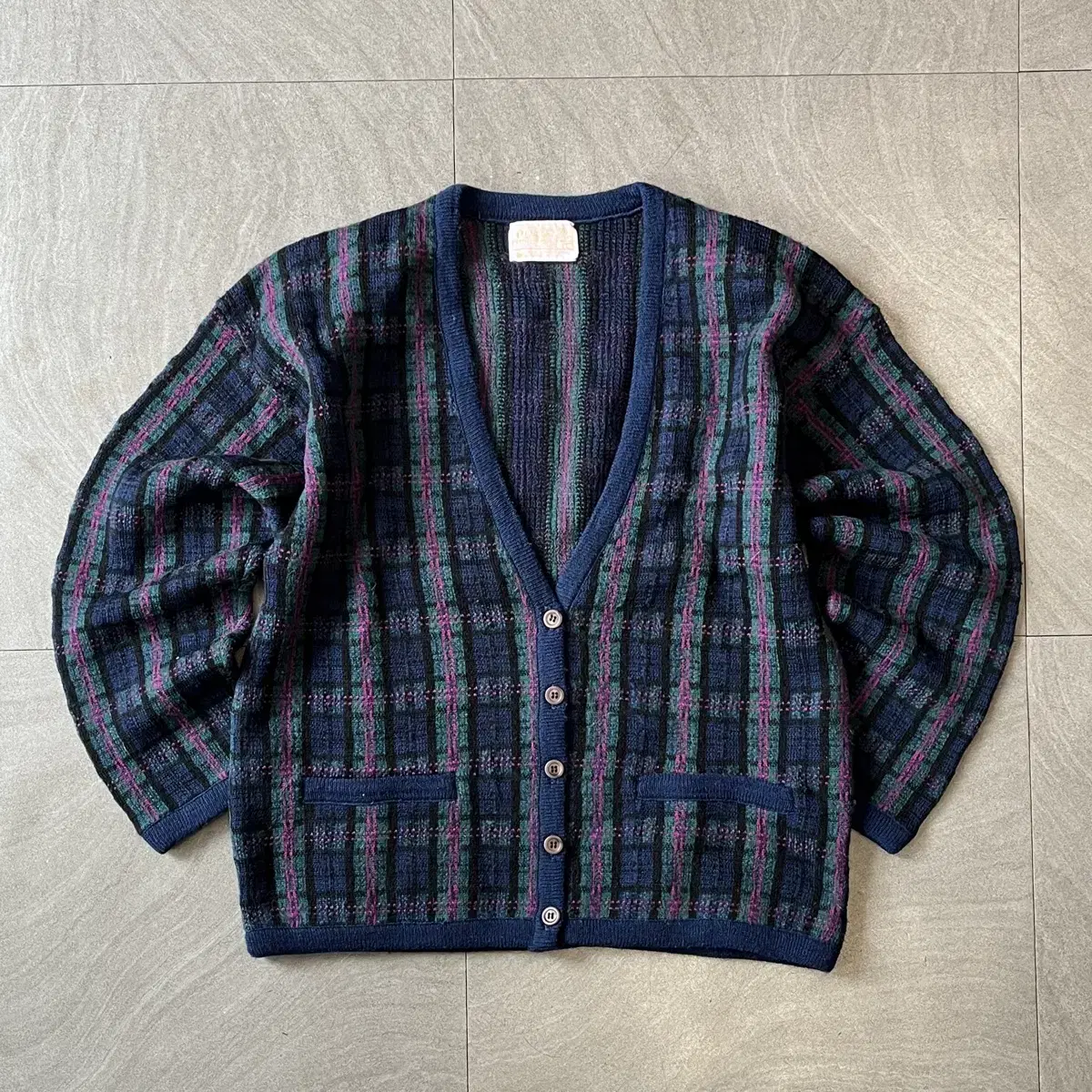 Pendleton 80s American Made Checked Wool Cardigan Jacket