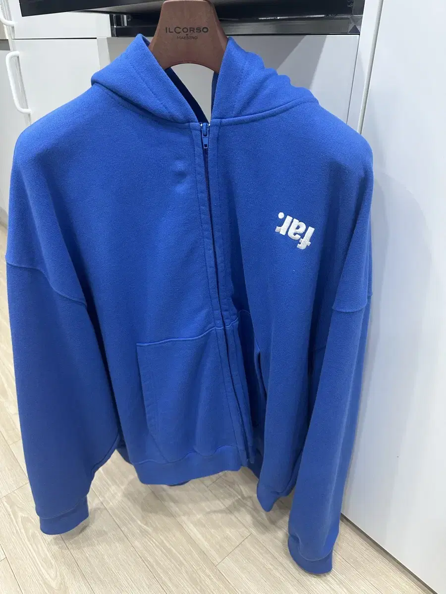 [2] Paa Archive Reverse Logo Hoodie Zip Up Bloo