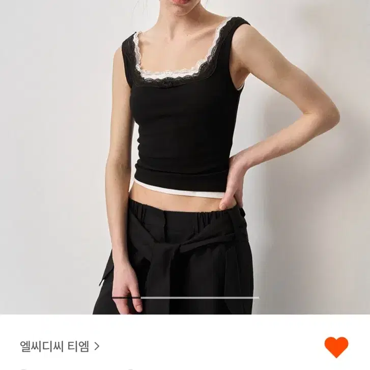 LCDC lace-trim tank top 다크그레이 lcdc