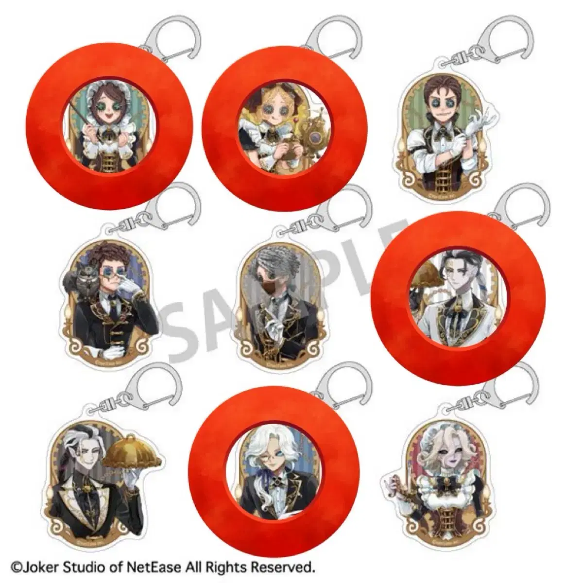 Fifth Person Maid Butler acrylic keyring Joseph Photographer Umbrella Gardener Mechanic