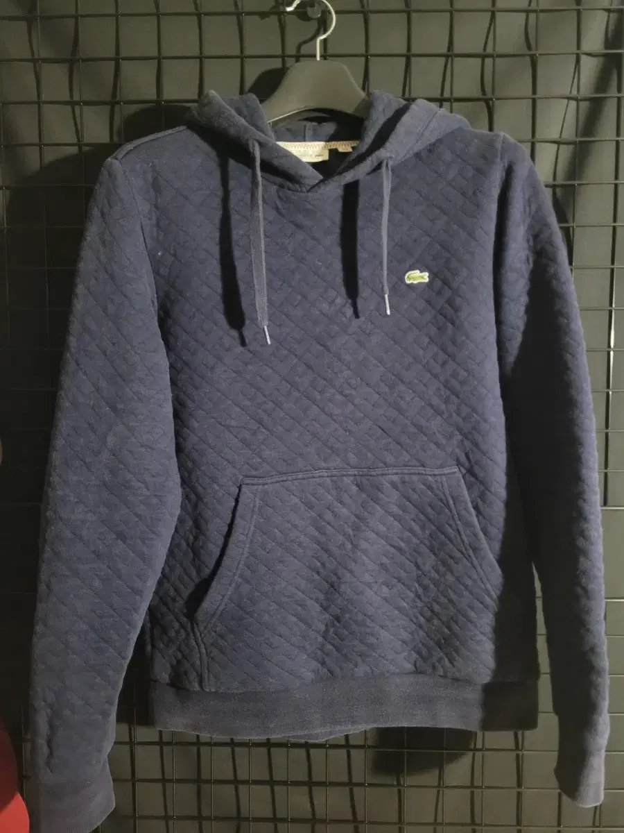 Lacoste Quilted Hoodie Navy