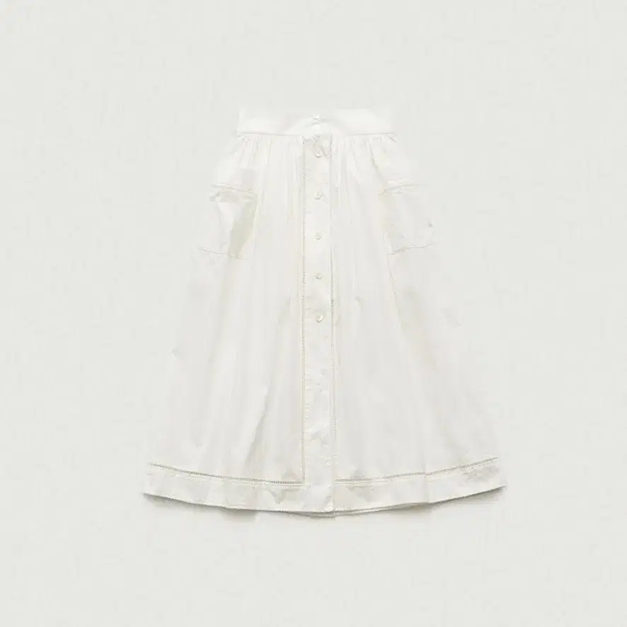 더바넷 White Rideau Button-Up Skirt 새상품