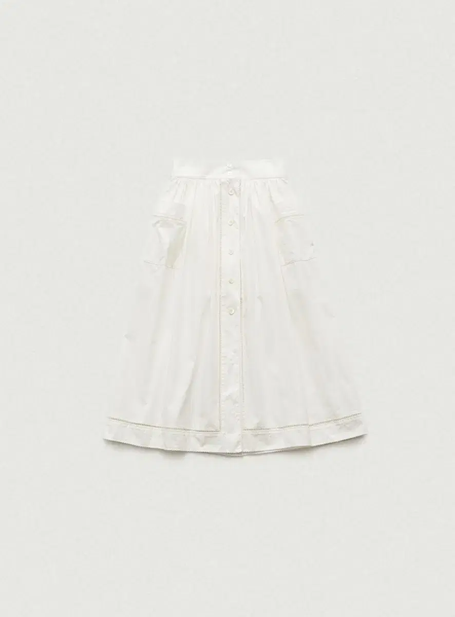 더바넷 White Rideau Button-Up Skirt 새상품