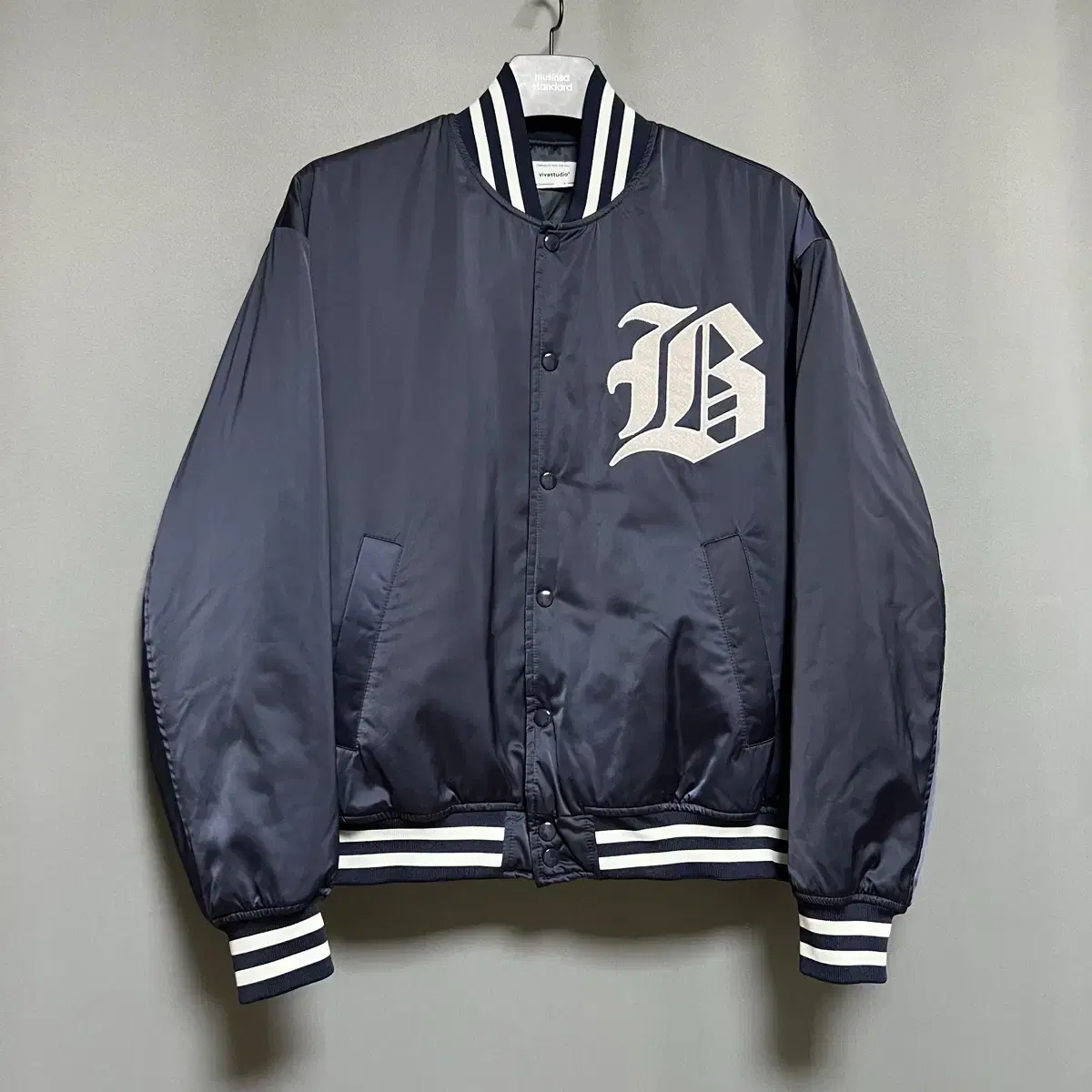 VivaStudio Nylon Stadium Jacket Navy M sells