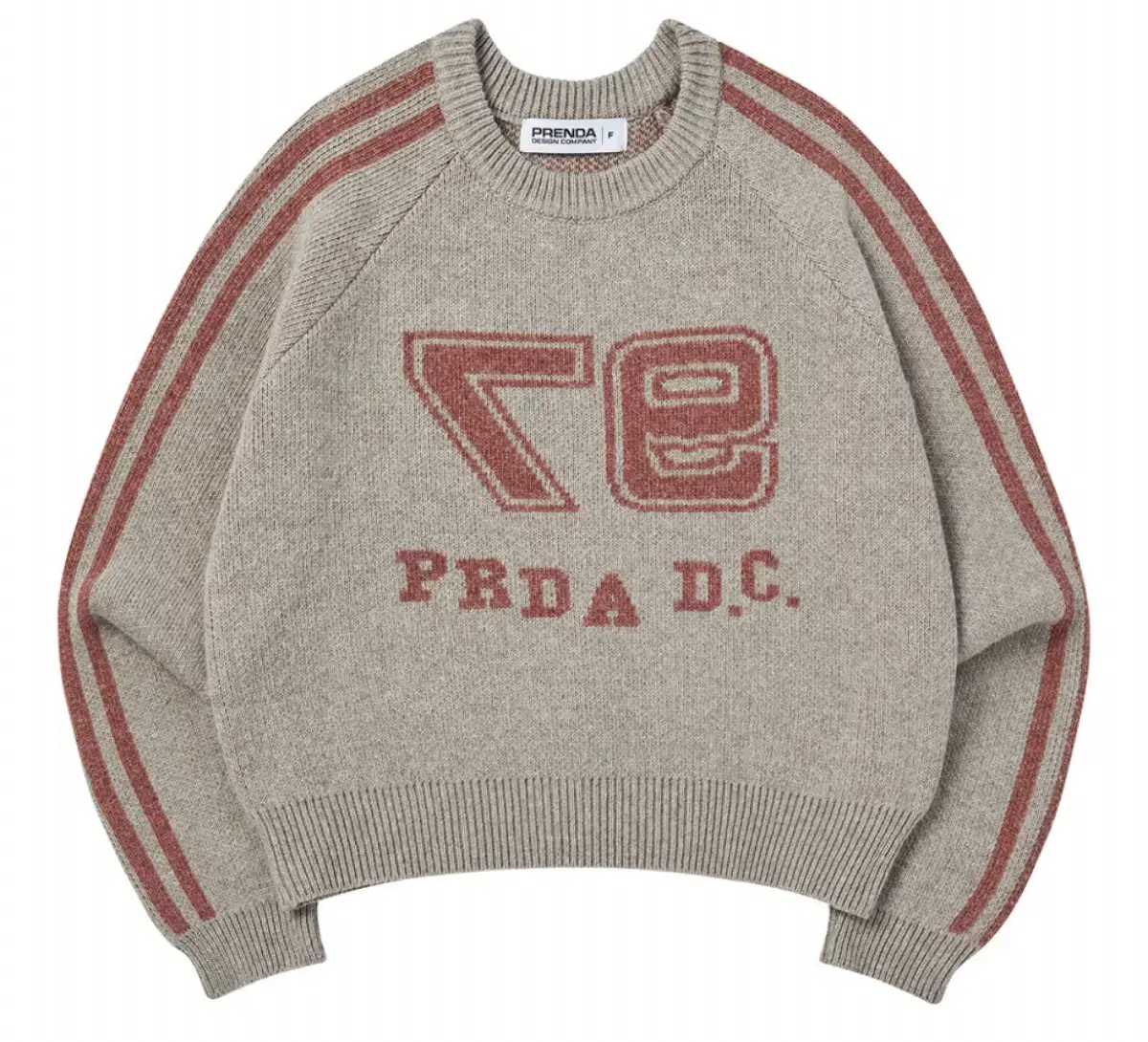 프렌다 니트 97 PDC LOGO JACQUARD KNIT WOOD BR