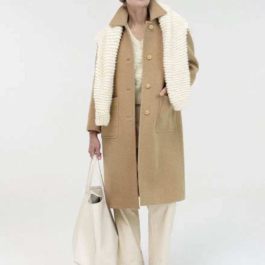 낫띵리튼 Rohmer long wool coat (Beige)