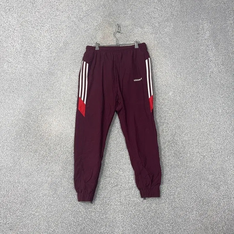 Adidas Logo Burgundy Jogger Pants 100% Cotton