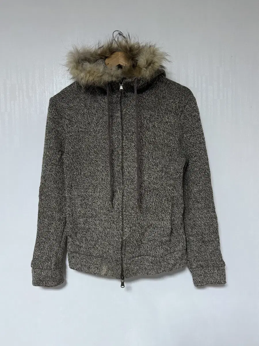 Tornado Mart Boa Fleece Knit Hoodie Zip Up