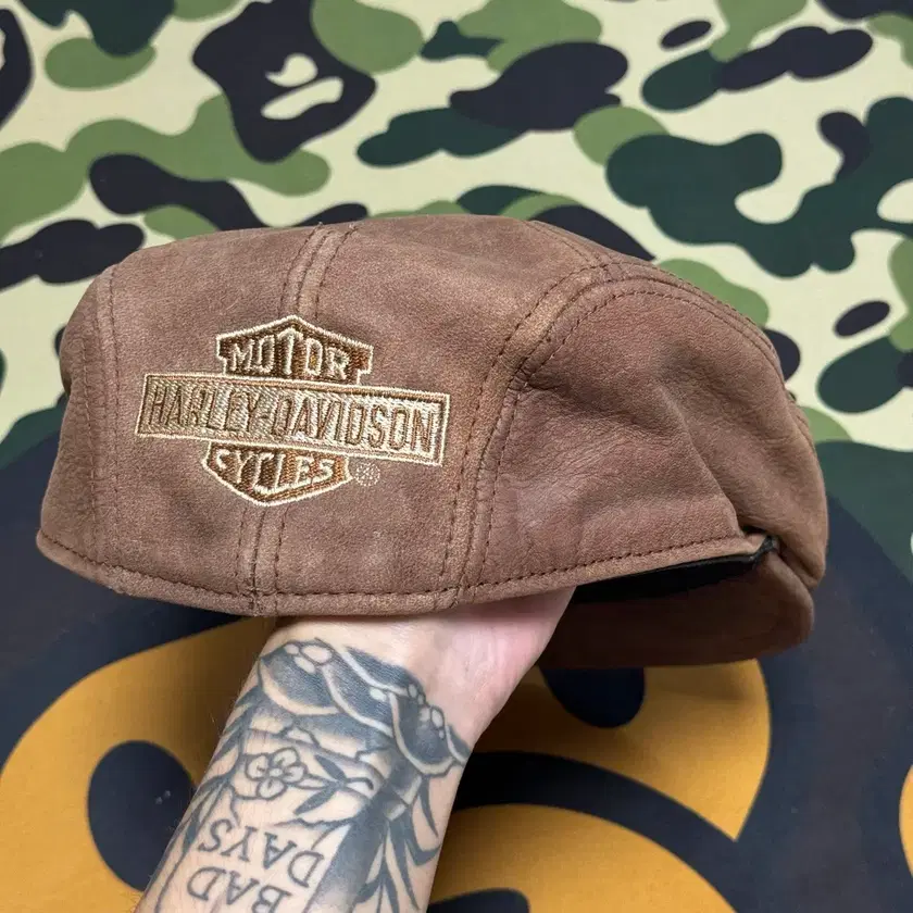 Harley-davidson 90's Newsboy Beret Hunting Cap on Bunjang Global