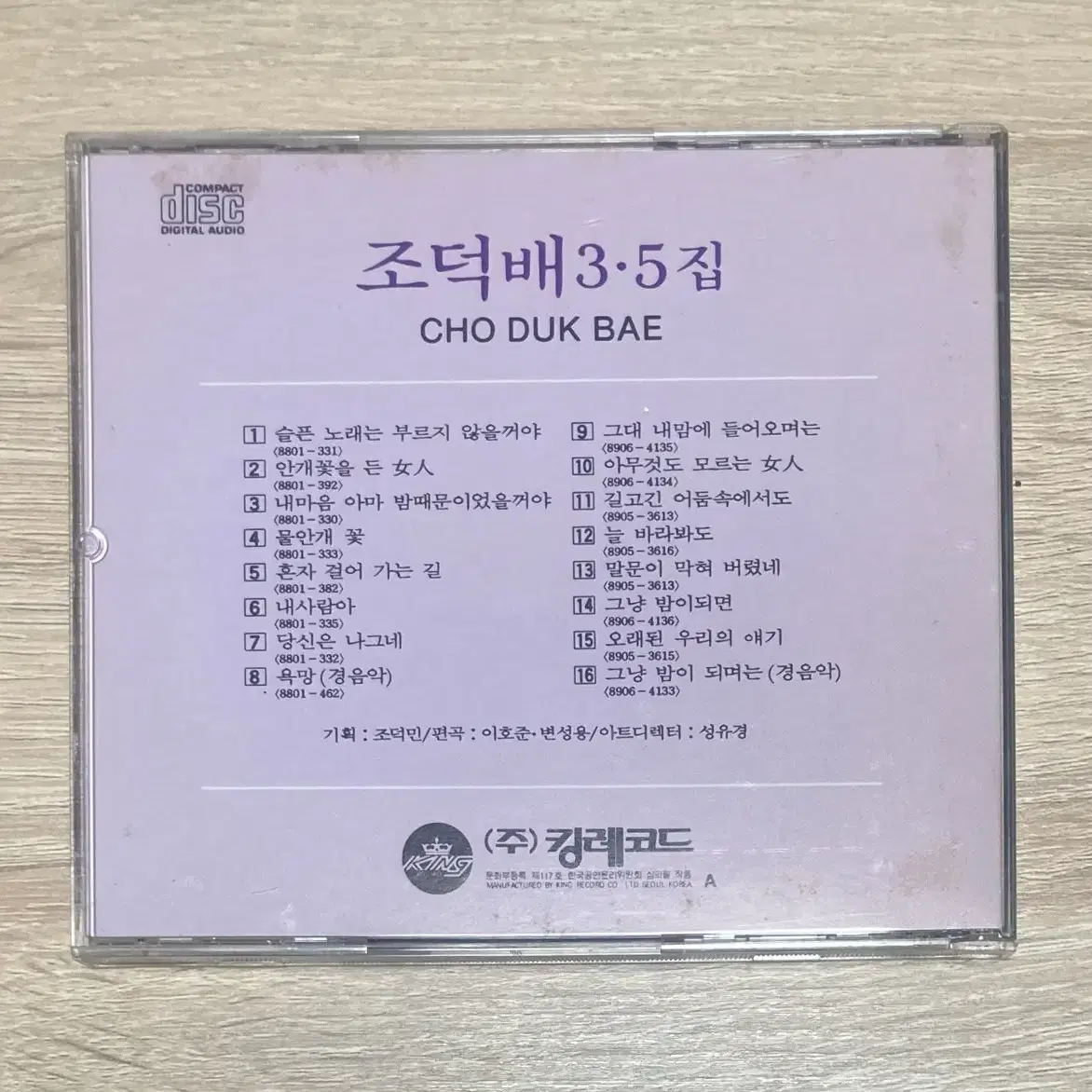 조덕배 CD 판매