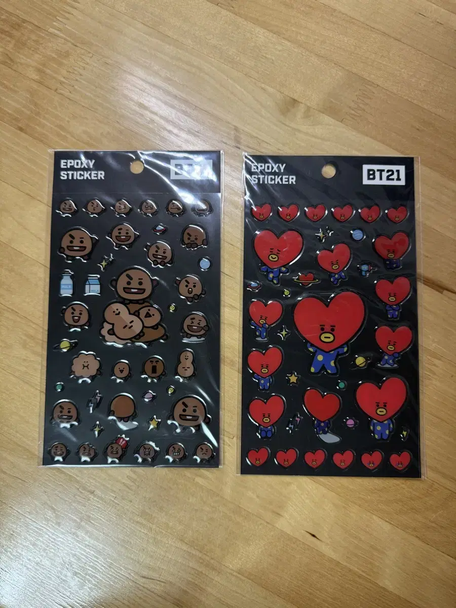 (Cost, unsealed)BT21 Epoxy sticker wts