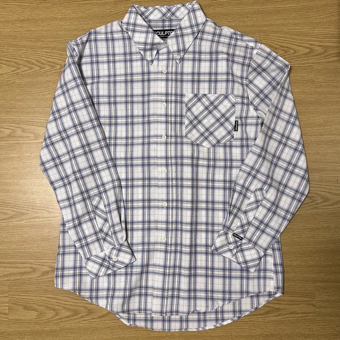 스컬프터 Plaid Beach Shirt Blue 셔츠