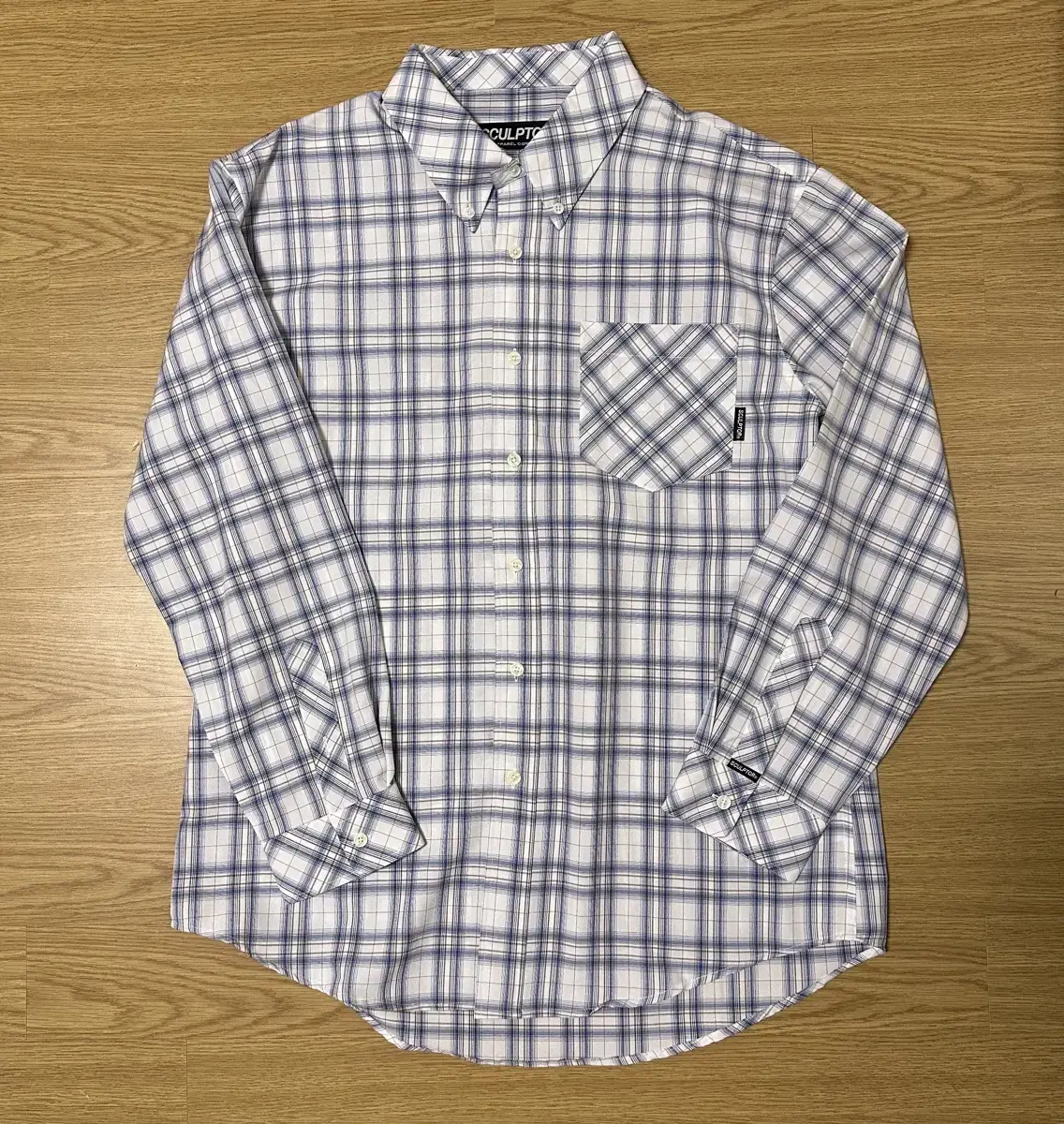 스컬프터 Plaid Beach Shirt Blue 셔츠