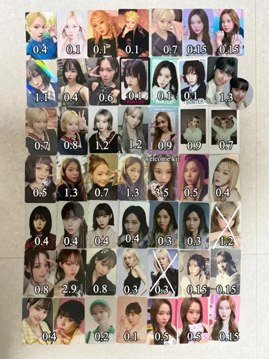 Aespa winter photocard unreleased photocard tc Supernova Drama Whiplash Armageddon