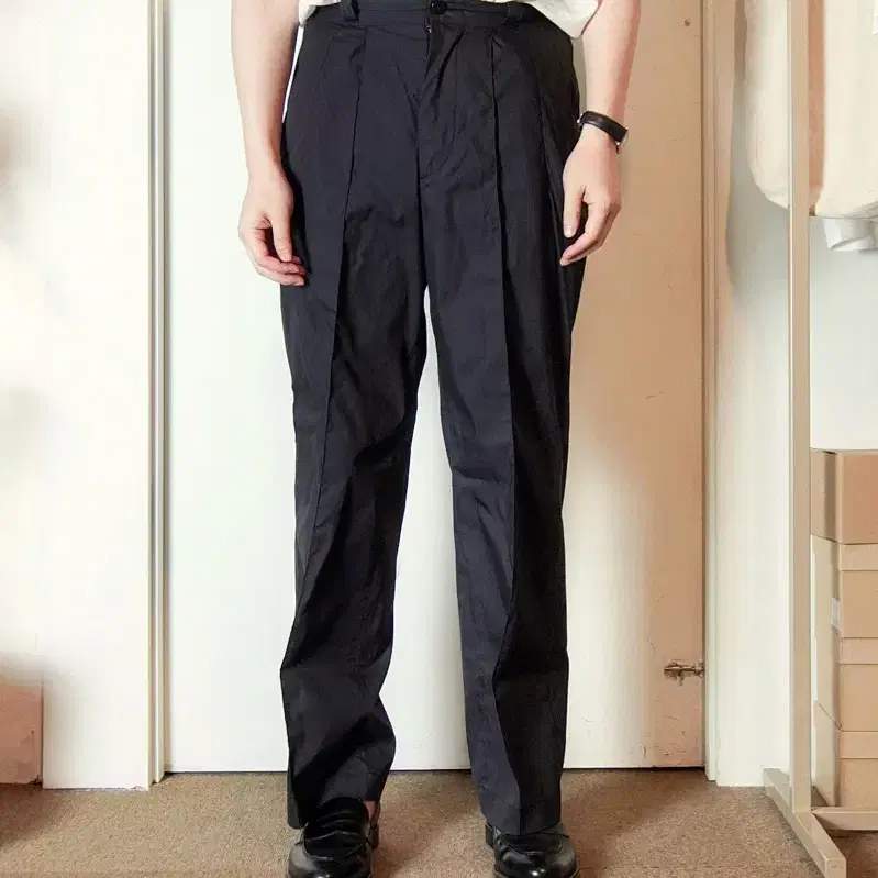 올드조 old joe front tuck army trouser navy