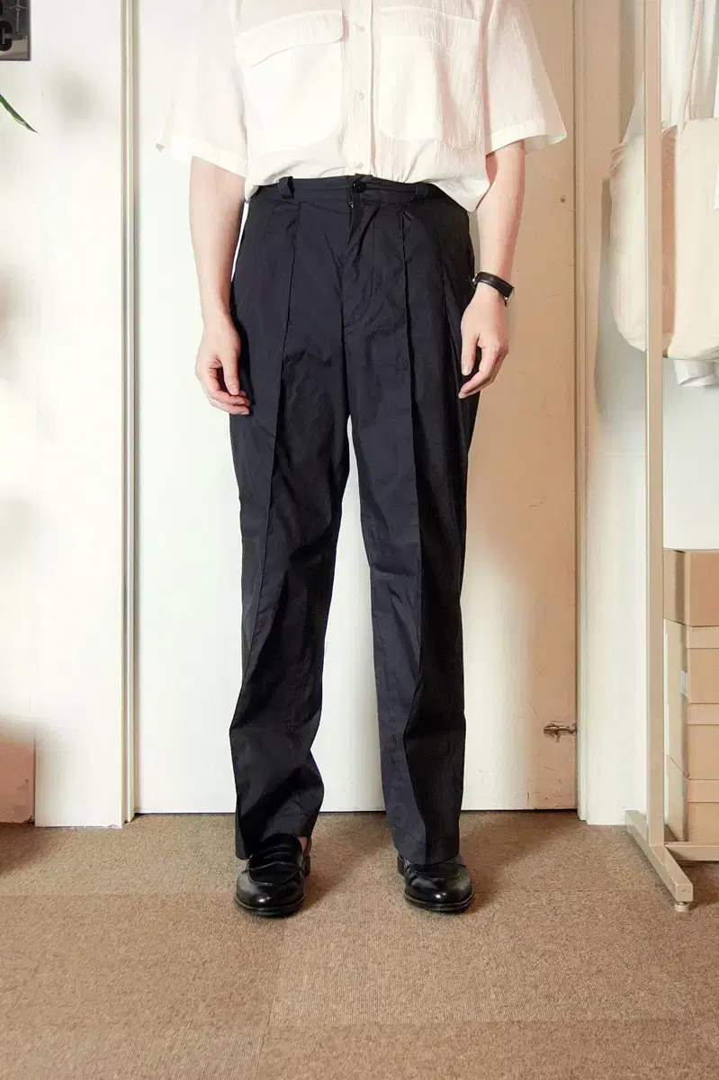 올드조 old joe front tuck army trouser navy