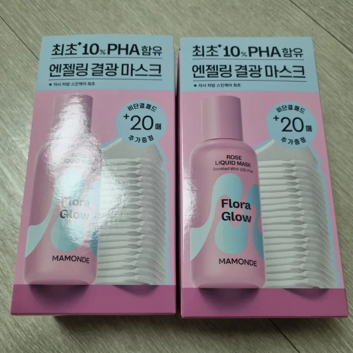 마몽드 플로라 글로우 로즈 리퀴드 마스크 80ml + 패드