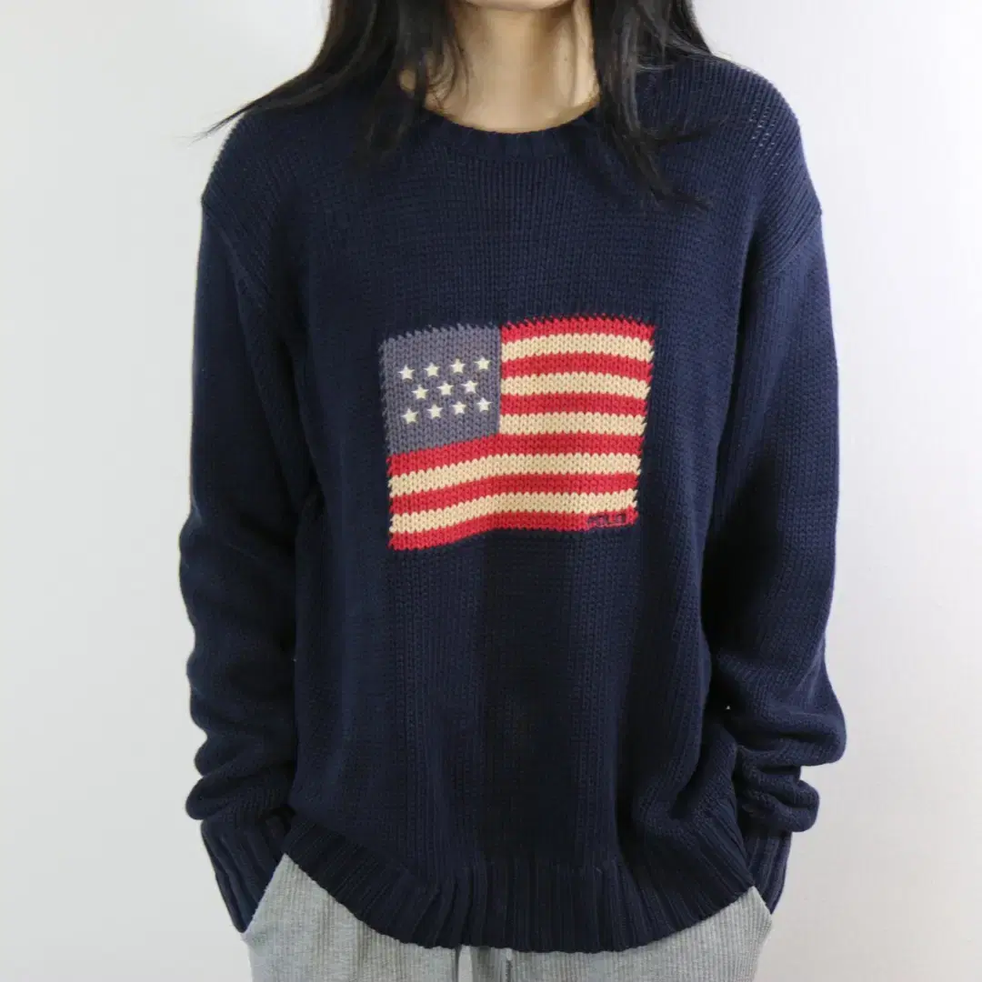 Polo Ralph Lauren 90s Archive Iconic American Flag Sweater