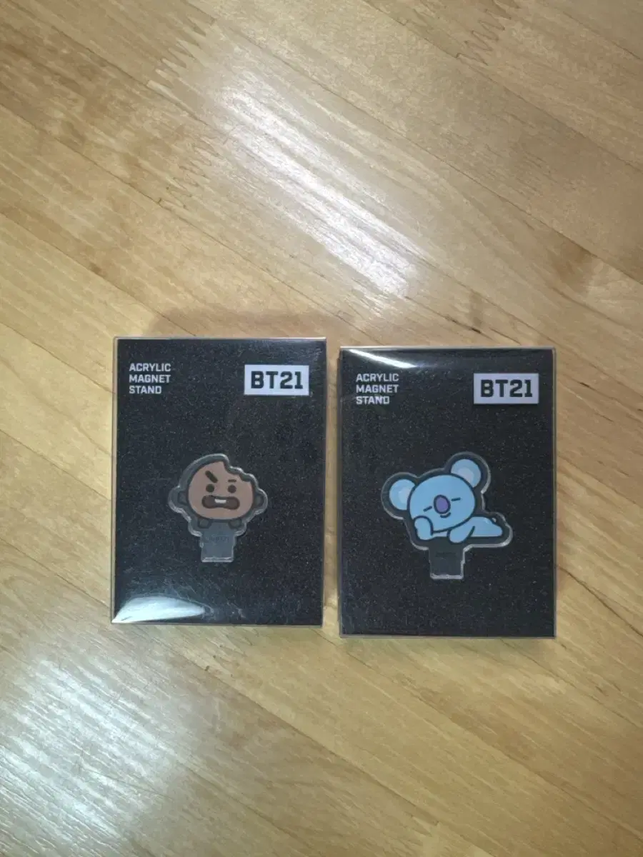 (Cost, unsealed) BT21 Shuki, Koya acrylic Magnet stand wts.