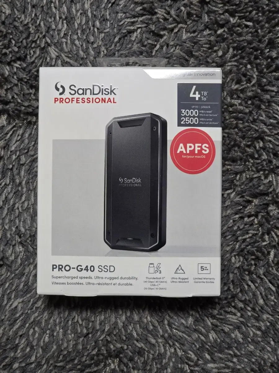 샌디스크 프로페셔널 PRO G40 Portable SSD 4TB