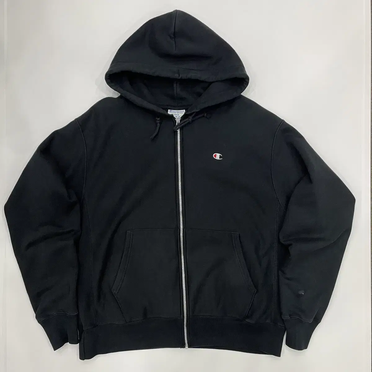 [XL] Free Shipping Champion Reverse Weave Small Logo Brushed Hoodie Zip Up