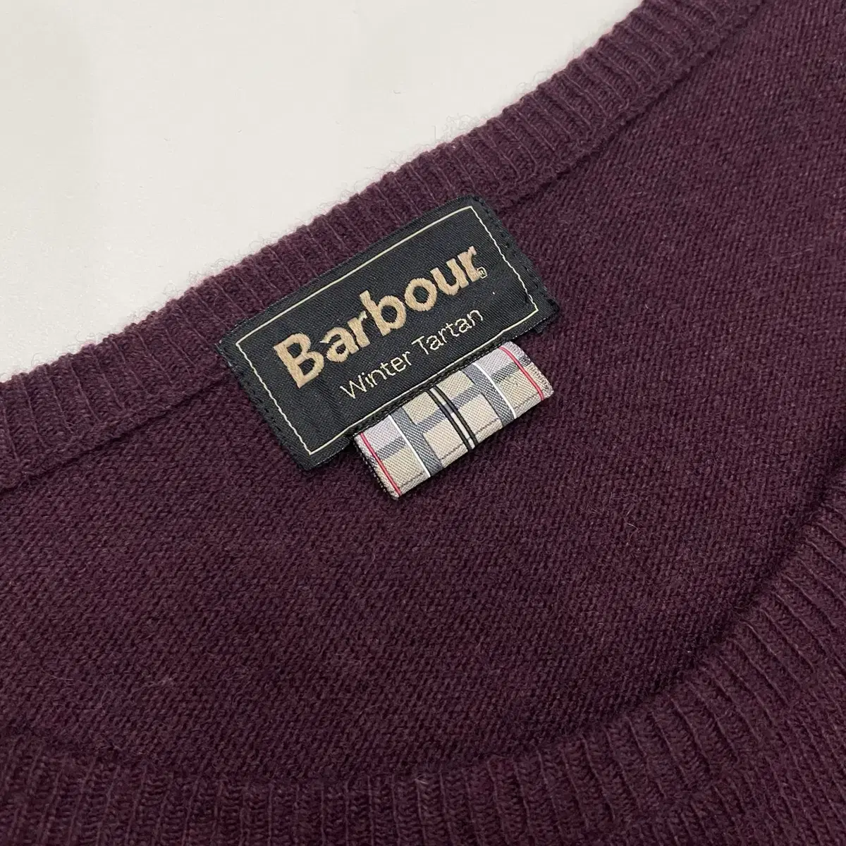 [M] 무료배송 바버 barbour 버건디 니트 롱슬리브