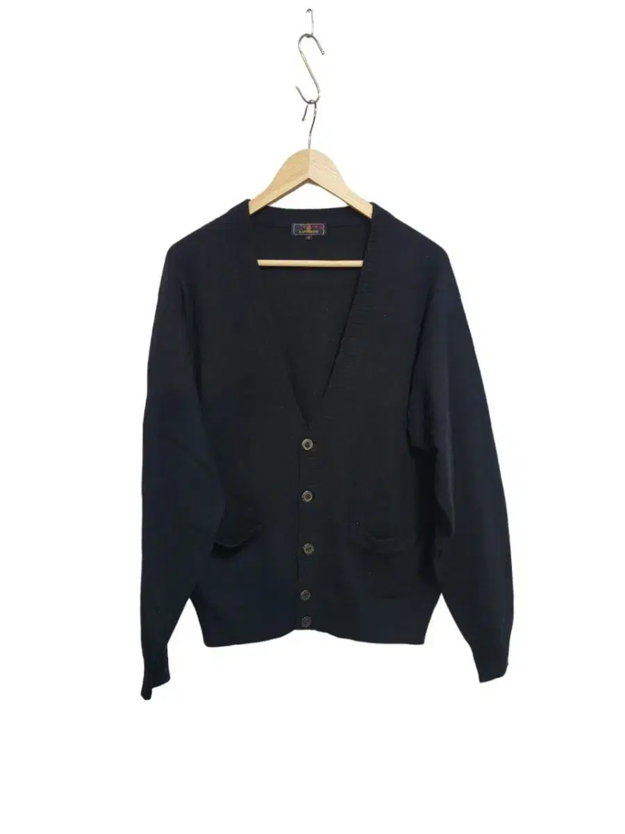 ZANOBETTI High quality overseas brand cashmere100% black cardigan