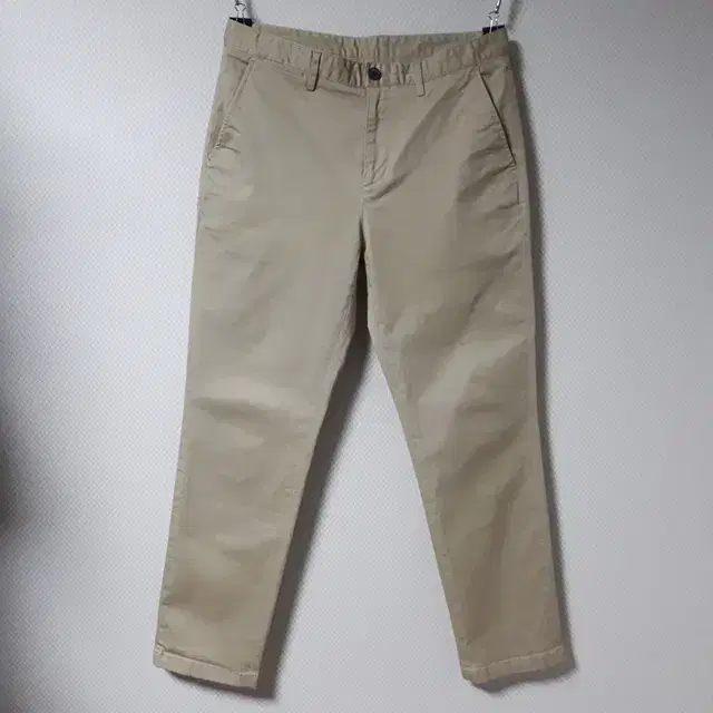 32/Shirtless Standard Beige Straight Fit Trousers/32-1379