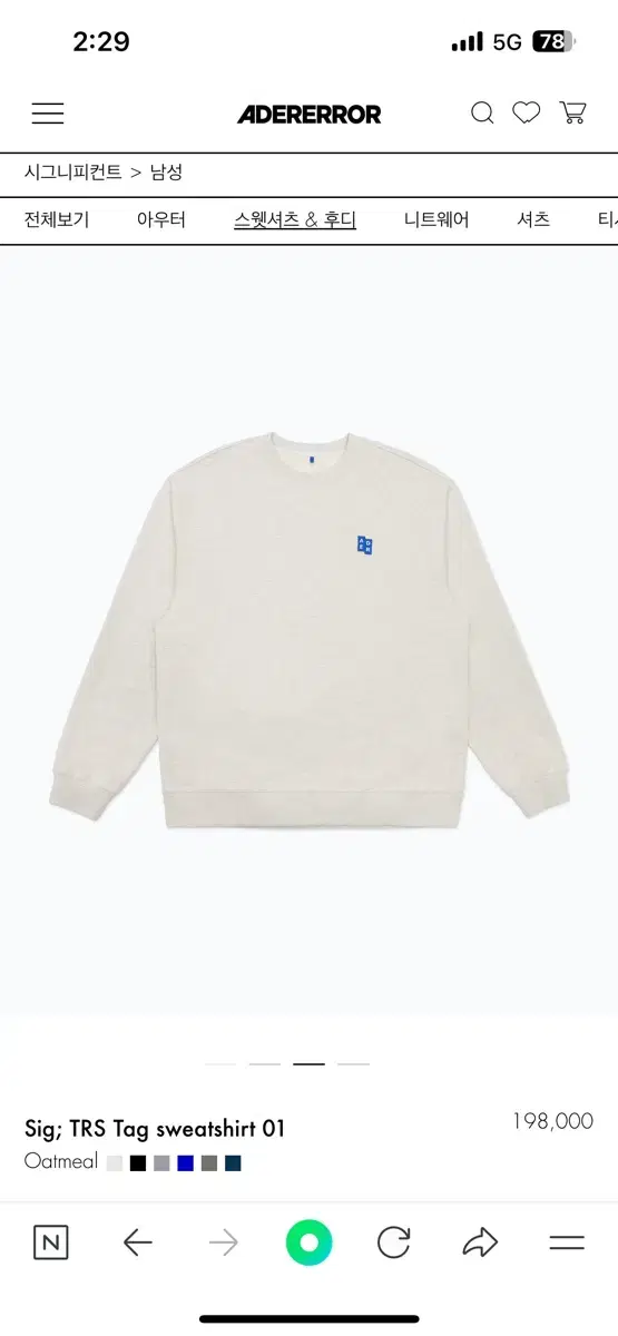 Error in code Sig; TRS Tag sweatshirt 01