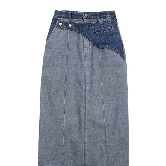 마킹 WESTERN DETAIL DENIM LONG SKIRT IN BL