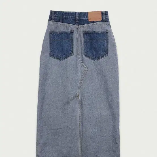 마킹 WESTERN DETAIL DENIM LONG SKIRT IN BL