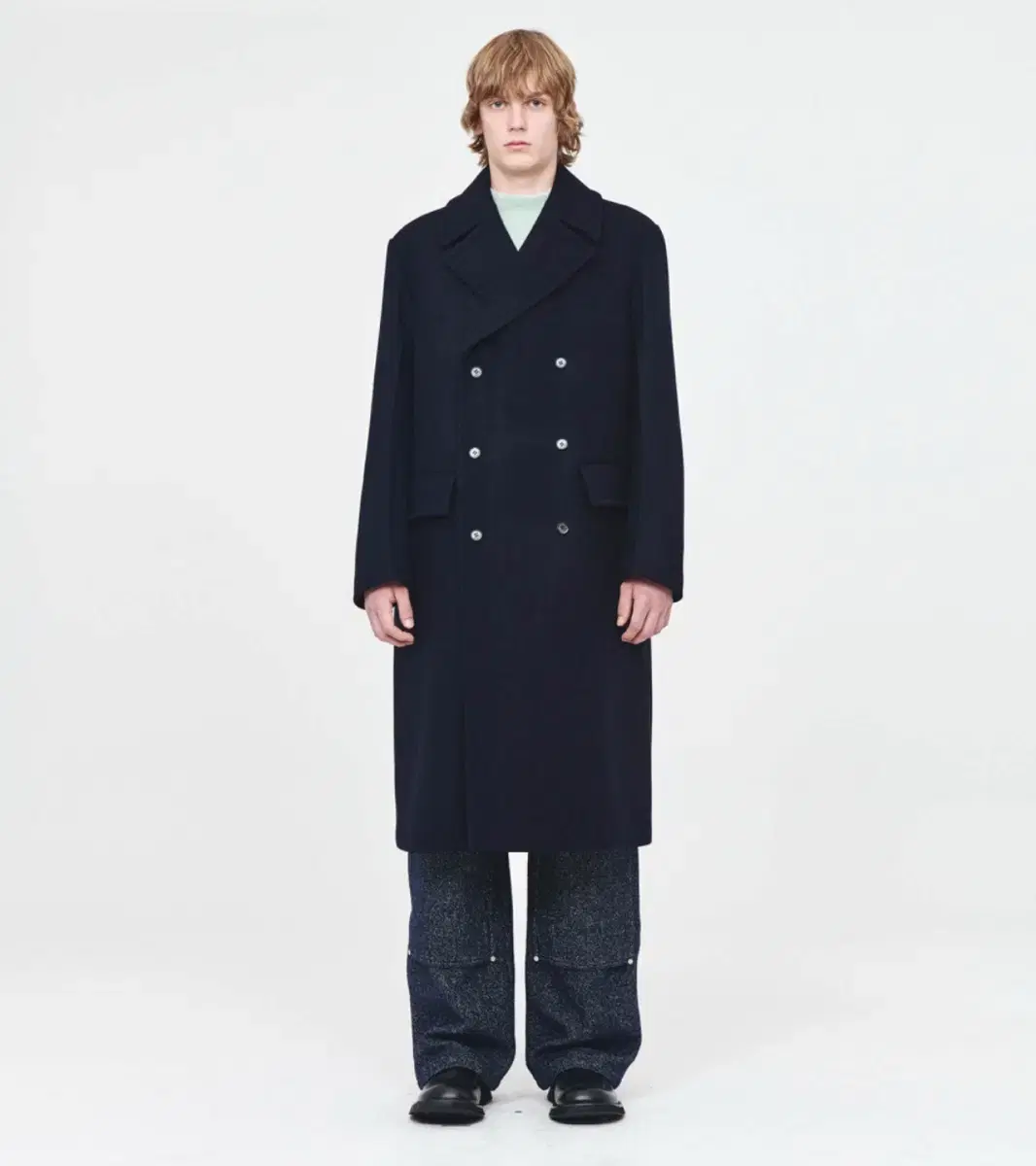 Afterpray Sherman Long Peacoat Navy