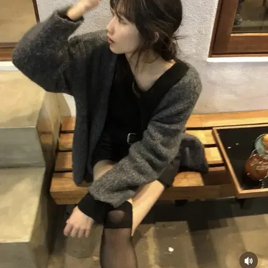 asel 마켓 데일리가디건 차콜