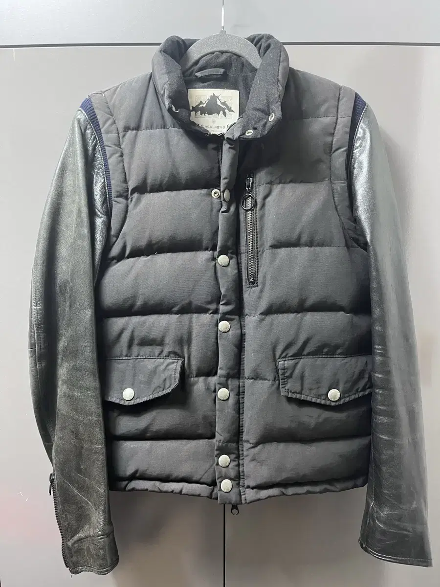 advantage cycle leather down jacket