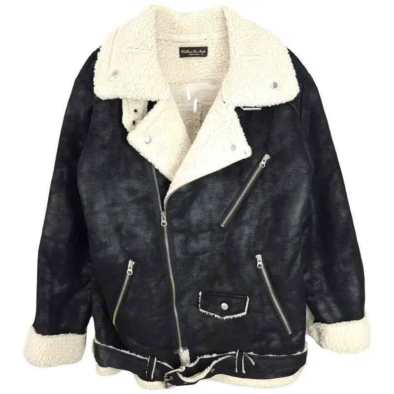 Manwanshop Faux Suede Double Rider Mustang Jacket M04508