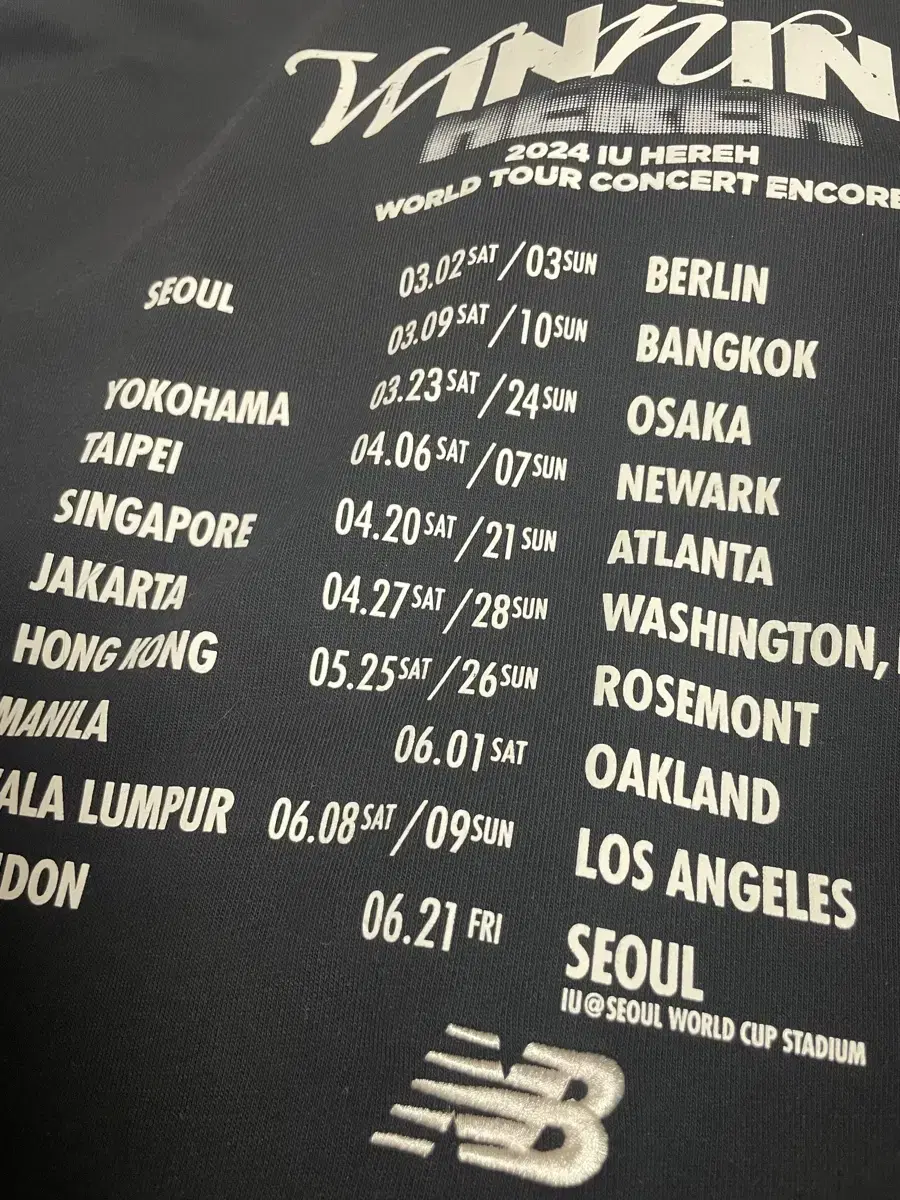 IU New Balance worldtour hoodie