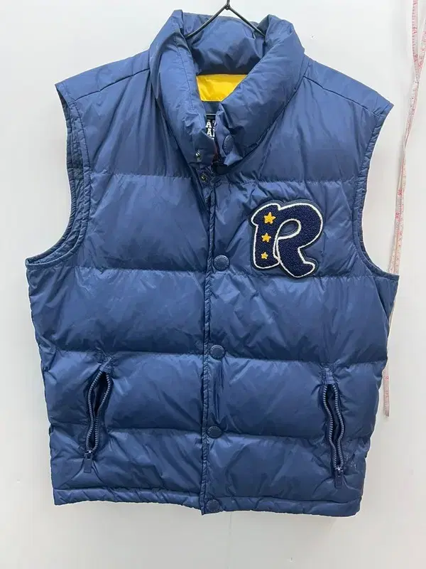 Large Russell Athletic Winter Down Puffer Vest bloo Old School Vintage