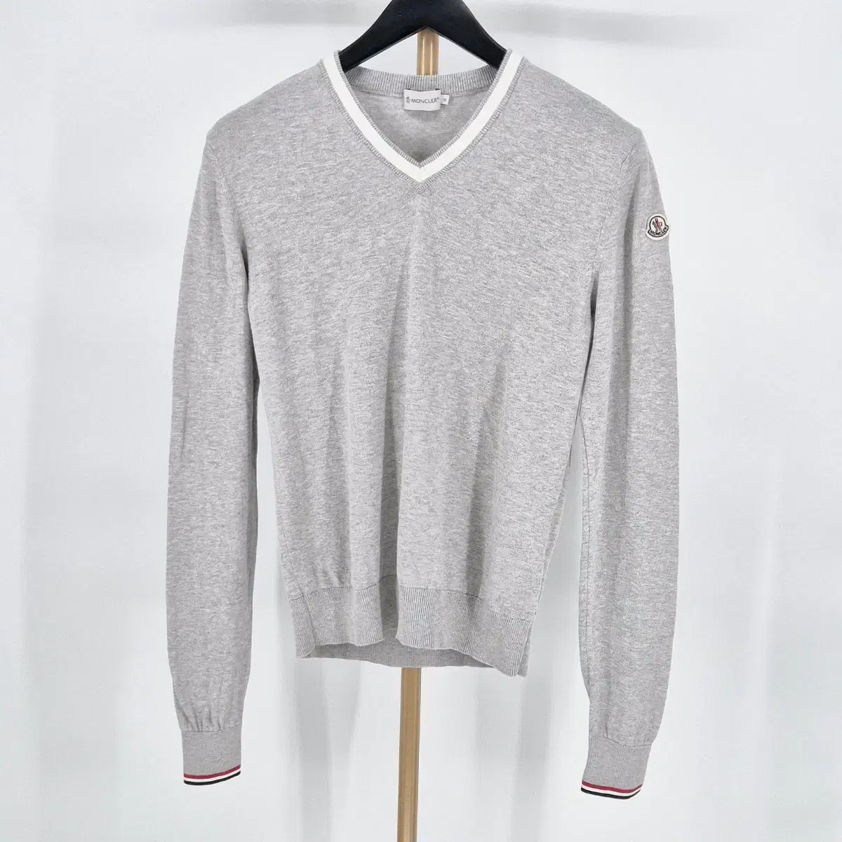 [size S] Moncler V-neck long sleeve knit gray