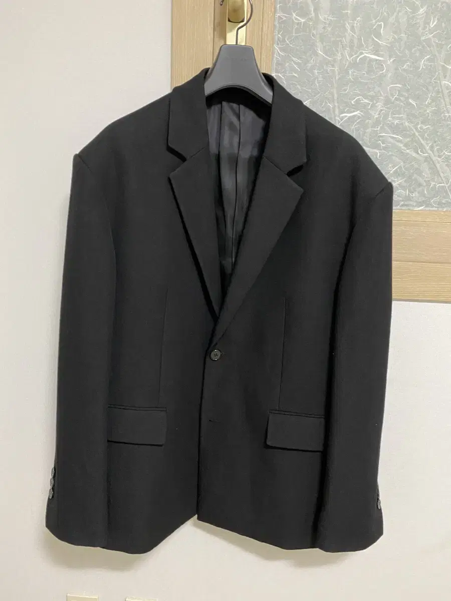 Junji Wool and Linen Notched Lapel Jacket Blazer