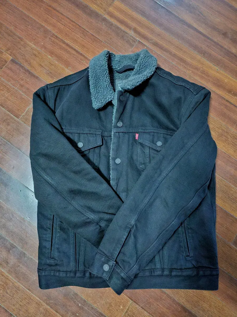 Levi's Sherpa Black and Blue Jacket