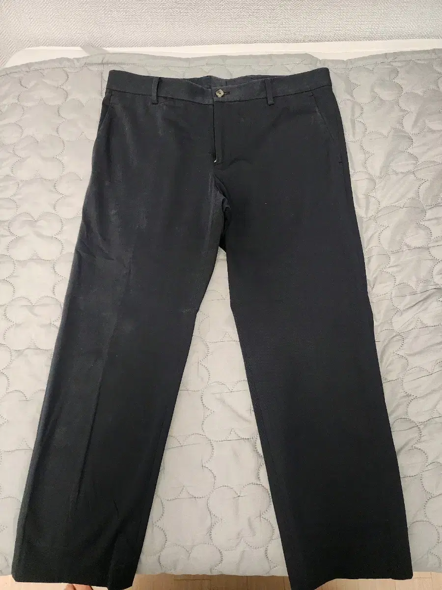 (86/34)Solid Homme Navy Cropped Chino Pants