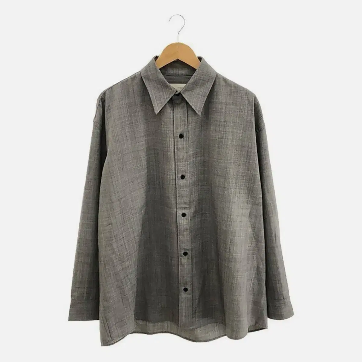 [S-M] Studio Nicholson Zara Textured Shirt Gray