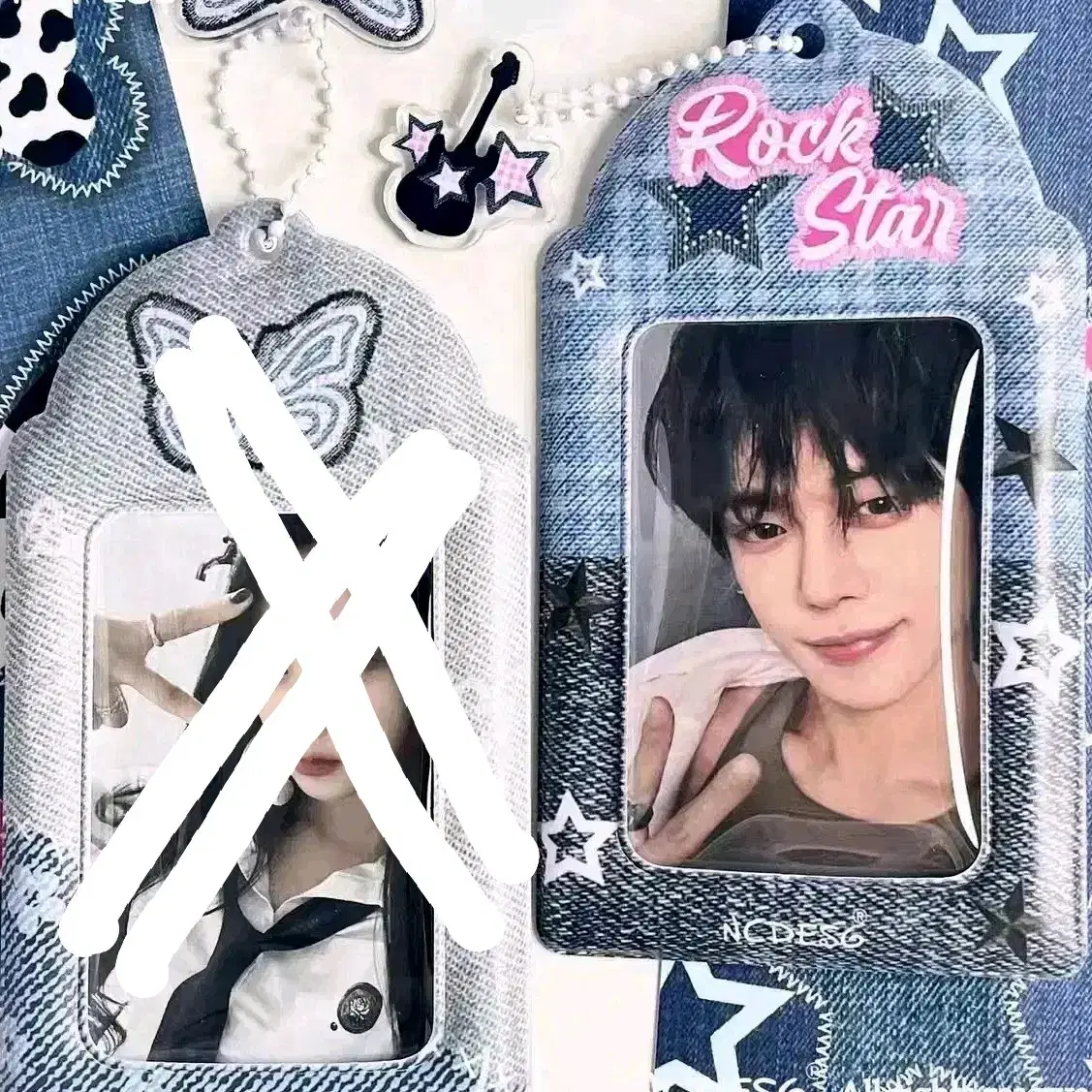 [unsealed] Butterfly, Rockstar, etc. photocard holder Photo Card Case