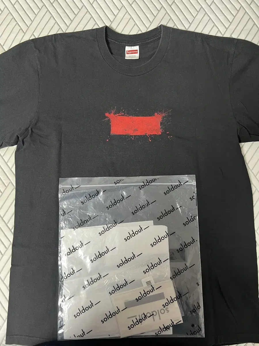 [L]Supreme Ralph Stedman Box Logo T-Shirt Black - 22SS