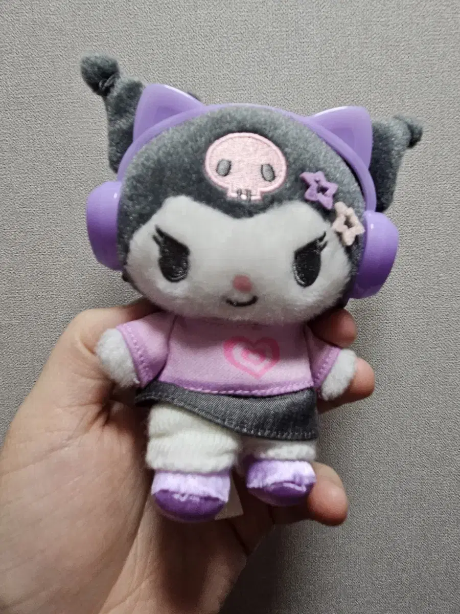 Sanrio Heisei Headset Kuromi doll keyring