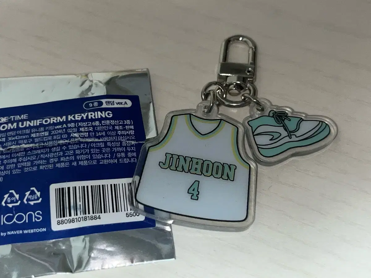 Gakta garbage time jin hoonjeong sango hwangbojok jersey keyring wts